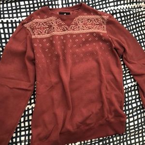 Maroon Paisley sweater
